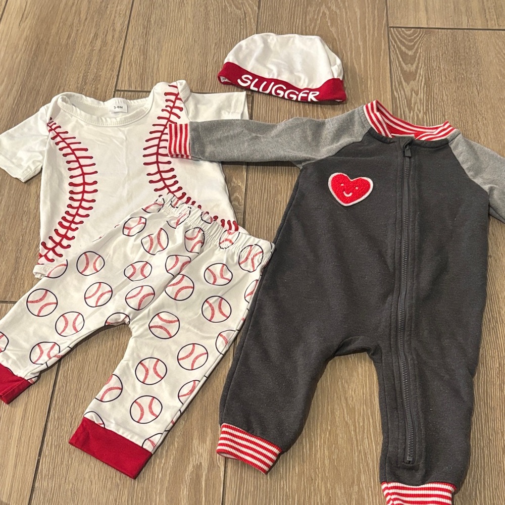 Baseball-Themed Kids One Piece Set